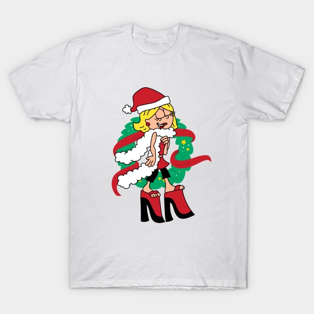 Lizzie Christmas T-Shirt by artxlife